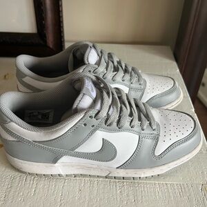 Nike Dunk Gray and White Low-Top Sneakers